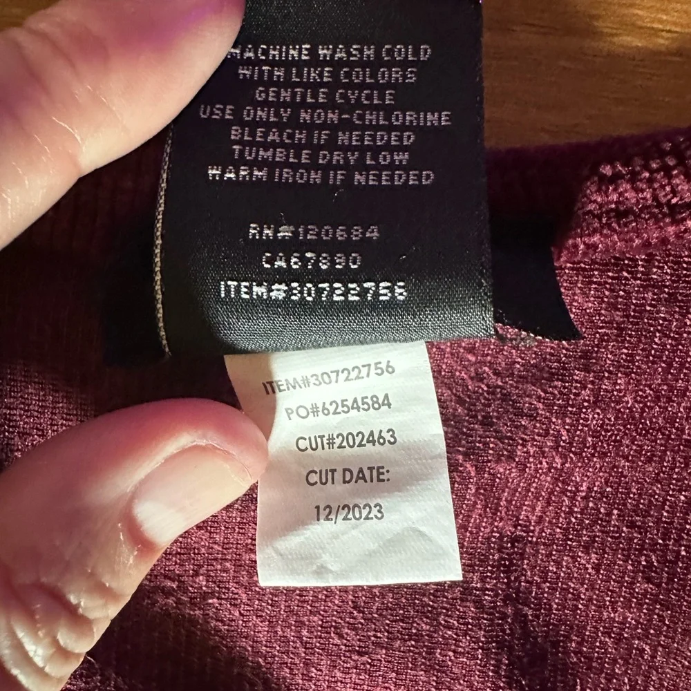 Cosmic Aura Velvet Corduroy Fit-and-Flare Dress in Burgundy - Picture 9 of 10